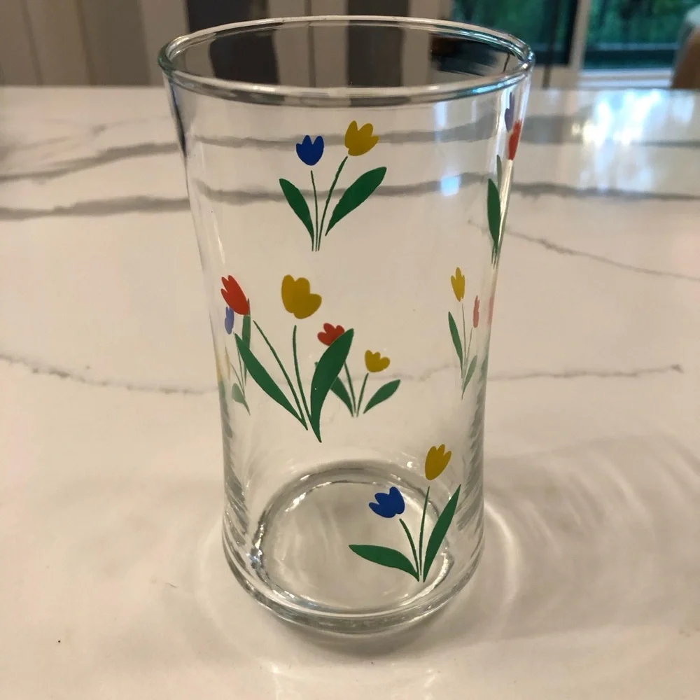 VT Libbey Glass Jubilee Tulips 1-12oz